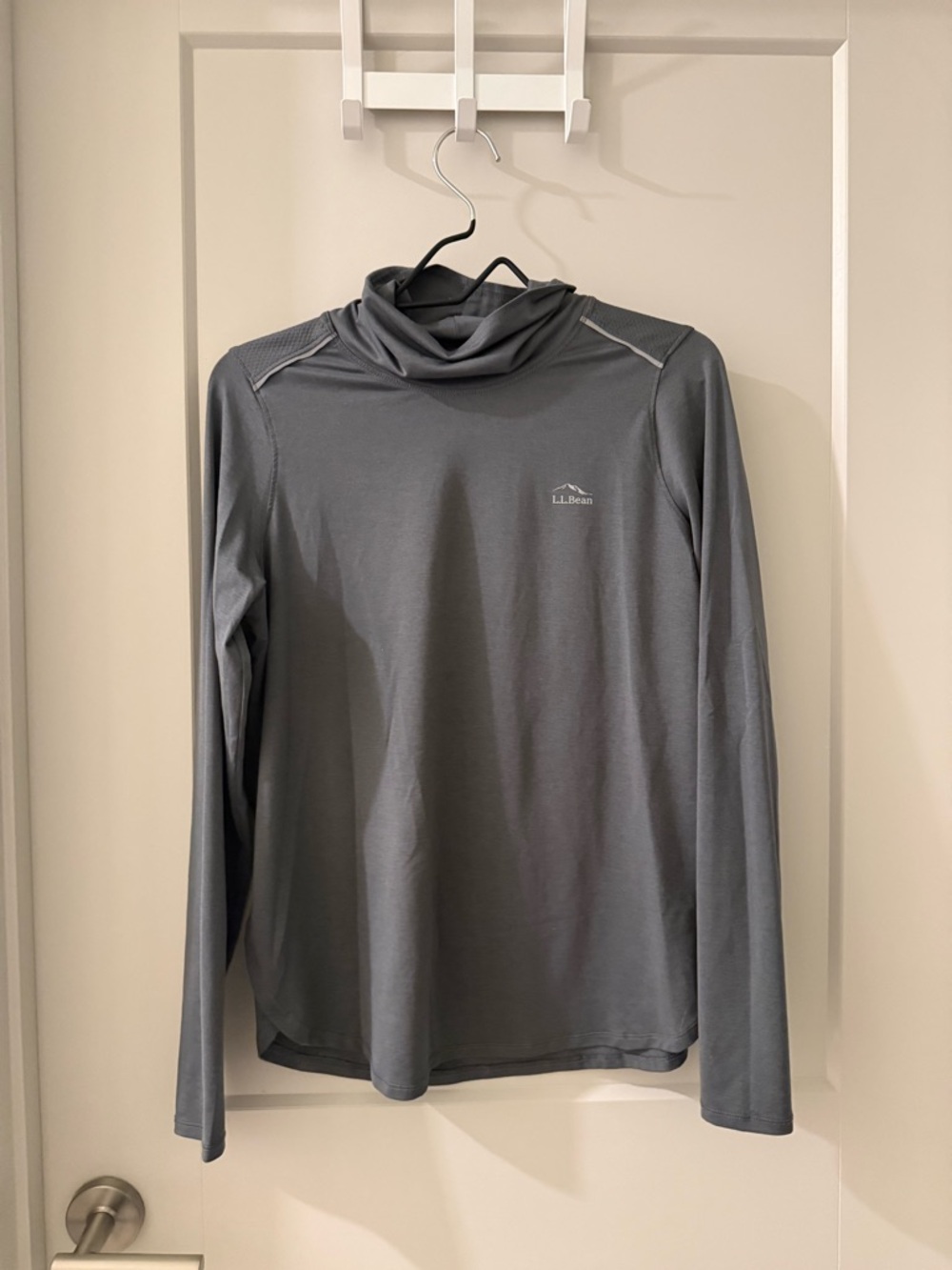 L.L. Bean Gray Turtle Neck Performance Long-Sleeve Top